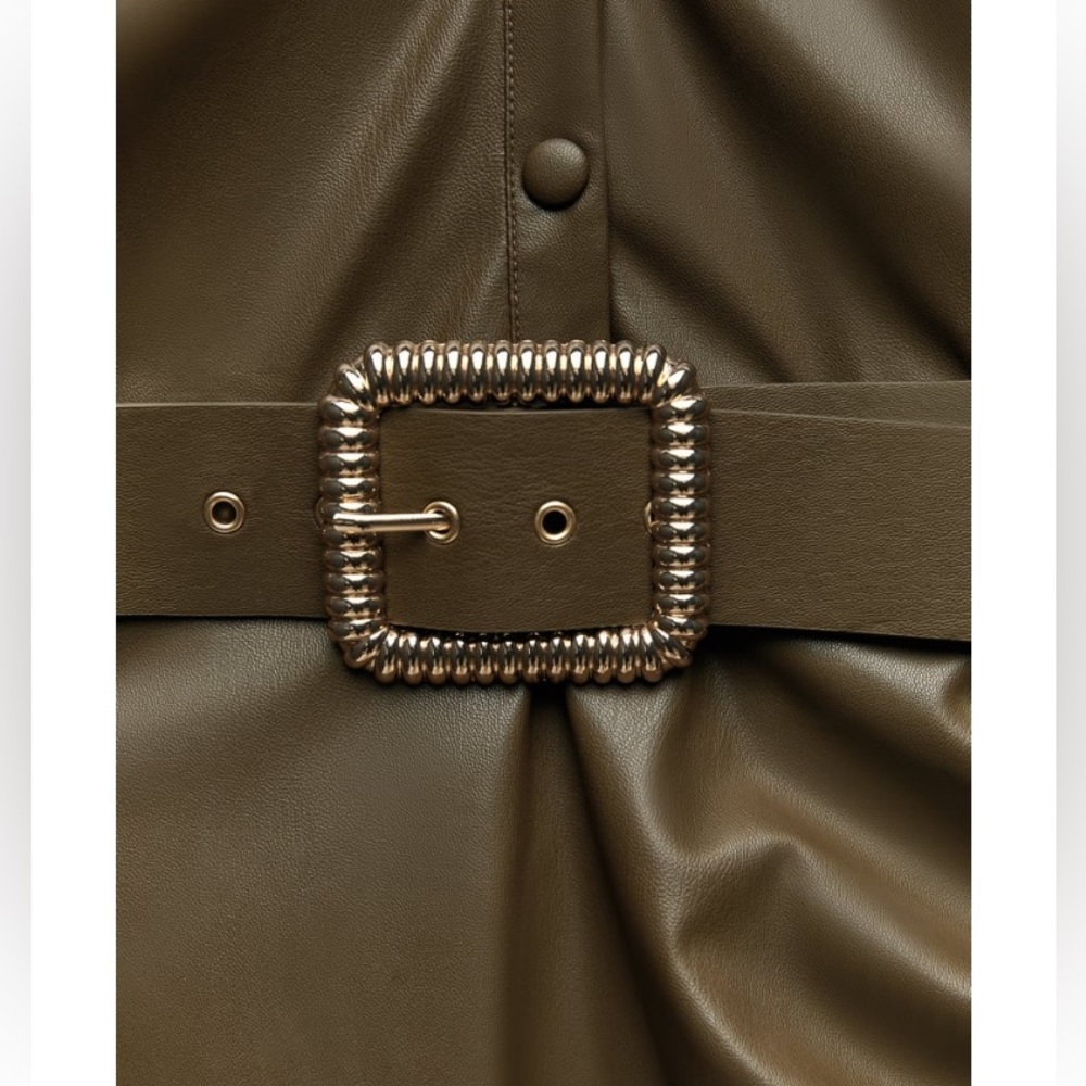 Zara Belted Faux Leather Dress - Picture 10 of 10